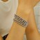 Badu silver Bracelet stack for Women silver Plated Beaded Bracelets Gold Stretch Bead Ball stack Set Adjustable Jewelry