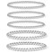Badu Silver Plated Beaded Bracelets for Women Silver Plated Bracelet Stretchable Adjustable Bracelet