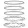 Badu Silver Plated Beaded Bracelets for Women Silver Plated Bracelet Stretchable Adjustable Bracelet