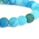 Justinstones Blue Weathered Agate Gemstone 8mm Round Beads Stretch Bracelet 7 Inch Unisex