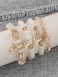 COLORFUL BLING Bohemian Bracelets for Women Gold Beaded Stackable Stretch Bracelet Set Butterfly Elastic Multilayer Colorful Charm Bracelets Summer Beach JewelryLight Beige