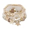 COLORFUL BLING Bohemian Bracelets for Women Gold Beaded Stackable Stretch Bracelet Set Butterfly Elastic Multilayer Colorful Charm Bracelets Summer Beach JewelryLight Beige