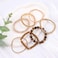 IDEAJOY Bohemian Brown Beaded Bracelets for Women 7Pcs Stackable Tiger Eye Beads Natural Stone Stretch Bracelets Multilayered Gemstone Clay Heishi Glass Beads Bracelet Set Boho Jewelry Gift for Women
