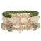 COLORFUL BLING Bohemian Stackable Bracelets for Women Gold Beaded Stretch Charm Bracelets Set Crystal Elastic Multilayer Colorful Charm Bangles Bracelets Summer Beach Multicolor Statement Jewelry Gree
