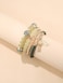 COLORFUL BLING Bohemian Stackable Bracelets for Women Gold Beaded Stretch Charm Bracelets Set Crystal Elastic Multilayer Colorful Charm Bangles Bracelets Summer Beach Multicolor Statement Jewelry Gree