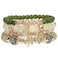 COLORFUL BLING Bohemian Stackable Bracelets for Women Gold Beaded Stretch Charm Bracelets Set Crystal Elastic Multilayer Colorful Charm Bangles Bracelets Summer Beach Multicolor Statement Jewelry Gree