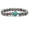 Caiyao 8mm Turquoise Sea Turtles Beads Bracelet Elastic Stretch Bracelet for Women MenGrey