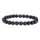 Cherry Tree Collection Small Medium Large Sizes Gemstone Beaded Bracelets For Women and Men 6mm Round Beads Black Agate Small