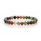 Cherry Tree Collection Small Medium Large Sizes Gemstone Beaded Bracelets For Women and Men 6mm Round Beads Indian Agate Medium