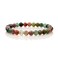 Cherry Tree Collection Small Medium Large Sizes Gemstone Beaded Bracelets For Women and Men 6mm Round Beads Indian Agate Medium