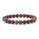 Cherry Tree Collection Natural Semi Precious Gemstone Beaded Stretch Bracelet 8mm Round Beads 7 Red Brecciated Jasper