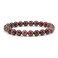 Cherry Tree Collection Natural Semi Precious Gemstone Beaded Stretch Bracelet 8mm Round Beads 7 Red Brecciated Jasper