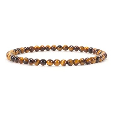 Cherry Tree Collection Tigers Eye Bracelet 4mm Round Beads Small