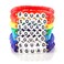 Miss Rabbit Colorful Heishi Surfer Bracelets Set for Women Stackable Rainbow Polymer Clay Disc Beaded Stretch Bracelets Multilayered Friendship Bracelets Boho Summer Beach Jewelry Cheer Gift Bulk for