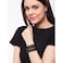 Cryshimmer 5 Pcs Bead Bracelet Set for Women Black Bead Ball Stretch Elastic Bracelet