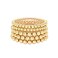 Cryshimmer 5 Pcs Gold Bead Bracelet Set for Women Gold Plated Bead Ball Stretch Elastic Bracelet