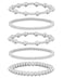 doubgood Silver Bracelets for Women 5 Piece Silver Bracelet Stack Beaded Ball Jewelry Sets Gifts for Women