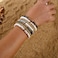 Elegance 11 designs Heishi Beaded Bracelets For Women Polymer Clay Black And White Surfer Stackable Beads Boho Bracelet Summer Beach Jewelry Set