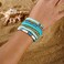 Elegance 11 designs Turquoise Heishi Beaded Bracelets For Women Polymer Clay Blue Surfer Stackable Beads Boho Turquoise Bracelet Summer Beach Jewelry Set
