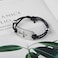 Brital First Communion Gifts Black Stretch Bracelet with Cross First Holy Communication Baptism Gifts