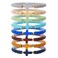 Behrooci Friendship Bracelets Boho Stackable Bracelets for Women Surfer Heishi Clay Bead Stretch Preppy Bracelets Grey Blue Cross