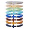 Behrooci Friendship Bracelets Boho Stackable Bracelets for Women Surfer Heishi Clay Bead Stretch Preppy Bracelets Grey Blue Cross