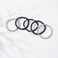 GOOJIDS Black Surfer Heishi Clay Bead Bracelets for Women Bohemian Stackable Silver Plated Beaded Stretch Bracelets Elastic Layering Friendship Bracelets Set Boho Jewelry