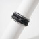 GOOJIDS Black Surfer Heishi Clay Bead Bracelets for Women Bohemian Stackable Silver Plated Beaded Stretch Bracelets Elastic Layering Friendship Bracelets Set Boho Jewelry