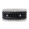 GOOJIDS Black Surfer Heishi Clay Bead Bracelets for Women Bohemian Stackable Silver Plated Beaded Stretch Bracelets Elastic Layering Friendship Bracelets Set Boho Jewelry