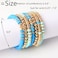 GOOJIDS Surfer Heishi Clay Bead Bracelets for Women Bohemian Stackable Gold Plated Beaded Stretch Bracelets Elastic Layering Friendship Bracelets Set Boho Jewelry