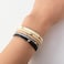 GOOJIDS Surfer Heishi Clay Bead Bracelets for Women Bohemian Stackable Gold Plated Beaded Stretch Bracelets Elastic Layering Friendship Bracelets Set Boho Jewelry