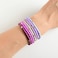 GOOJIDS Surfer Heishi Clay Bead Bracelets for Women Bohemian Stackable Gold Plated Beaded Stretch Bracelets Elastic Layering Friendship Bracelets Set Boho Jewelry