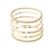 GOOJIDS Surfer Heishi Clay Bead Bracelets for Women Bohemian Stackable Gold Plated Beaded Stretch Bracelets Elastic Layering Friendship Bracelets Set Boho Jewelry