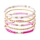 GOOJIDS Surfer Heishi Clay Bead Bracelets for Women Bohemian Stackable Gold Plated Beaded Stretch Bracelets Elastic Layering Friendship Bracelets Set Boho Jewelry