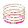 GOOJIDS Surfer Heishi Clay Bead Bracelets for Women Bohemian Stackable Gold Plated Beaded Stretch Bracelets Elastic Layering Friendship Bracelets Set Boho Jewelry