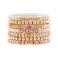 GOOJIDS Surfer Heishi Clay Bead Bracelets for Women Bohemian Stackable Gold Plated Beaded Stretch Bracelets Elastic Layering Friendship Bracelets Set Boho Jewelry