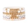 GOOJIDS Surfer Heishi Clay Bead Bracelets for Women Bohemian Stackable Gold Plated Beaded Stretch Bracelets Elastic Layering Friendship Bracelets Set Boho Jewelry TMixWhite Set