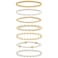 Gvhntk 7Pcs Gold Bracelets for Women Gold Plated Beaded Bracelet Elastic Stretch Bead Ball Stack Set Stretchable Adjustable Gold Jewelry Gifts Modern