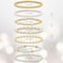 Gvhntk 7Pcs Gold Bracelets for Women Gold Plated Beaded Bracelet Elastic Stretch Bead Ball Stack Set Stretchable Adjustable Gold Jewelry Gifts Modern