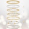 Gvhntk 7Pcs Gold Bracelets for Women Gold Plated Beaded Bracelet Elastic Stretch Bead Ball Stack Set Stretchable Adjustable Gold Jewelry Gifts Modern