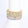 Gvhntk 7Pcs Gold Bracelets for Women Gold Plated Beaded Bracelet Elastic Stretch Bead Ball Stack Set Stretchable Adjustable Gold Jewelry Gifts Modern