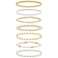Gvhntk 7Pcs Gold Bracelets for Women Gold Plated Beaded Bracelet Elastic Stretch Bead Ball Stack Set Stretchable Adjustable Gold Jewelry Gifts Modern