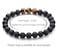 Hamoery Men Women 8mm Couple Beads Bracelet Elastic Natural Stone Yoga Bracelet Bangle Set1