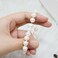 Honbay 1PCS Simple Stylish Fresh Water Pearl Bracelet Stretch Pearl Bracelet with a Drawstring Bag White