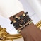 IFKM 8PCS Beaded Bracelets for Women Multilayered Stackable Strand Stretch Bead Bracelet Pack Handmade Trendy Bohemian Charm Jewelry Black