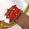 IFKM 8PCS Beaded Bracelets for Women Multilayered Stackable Strand Stretch Bead Bracelet Pack Handmade Trendy Bohemian Charm Jewelry Red