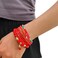 IFKM 8PCS Beaded Bracelets for Women Multilayered Stackable Strand Stretch Bead Bracelet Pack Handmade Trendy Bohemian Charm Jewelry Red