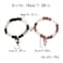Joiigaem Couples Friendship Beaded Bracelets with Cute Cat Charms Set of 2 BrownBlack