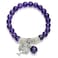 Jovivi 8MM Purple Amethyst Natural Gemstone Healing Crystals Point Life Tree Lucky Charm Stretch Bracelet