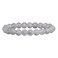 Justinstones Crackle Clear Quartz Gemstone 8mm Round Beads Stretch Bracelet 7 Inch Unisex